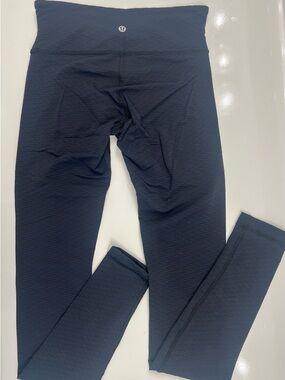 lululemon athletica Navy Textured High-Rise Leggings